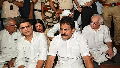 Congress Leader Protest