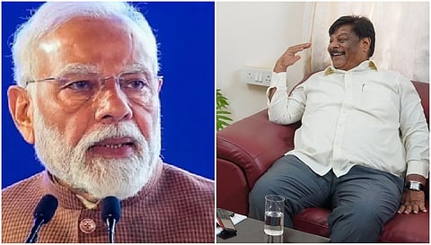 PM Narendra Modi and Dr H C Mahadevappa(File photo)