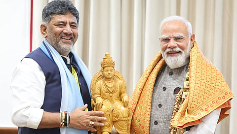 Karnataka CM DK Shivakumar meets Prime Minister Narendra Modi