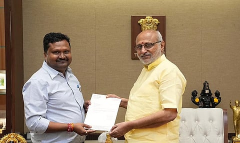 Sources said Baraik met Rajya Sabha Chairman C.P. Radhakrishnan and submitted his resignation.