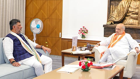 Karnataka CM DK Shivakumar meets Union Home Minister Amit Shah