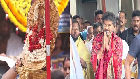 Tamil Nadu CM Joseph Vijay visits Kollur Mookambika Temple on Friday