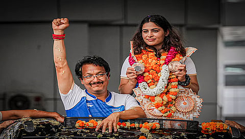 Manu Bhaker and jaspal rana