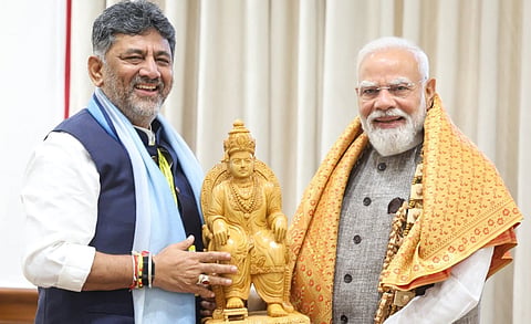 CM D K Shivakumar met PM Narendra Modi in Delhi 