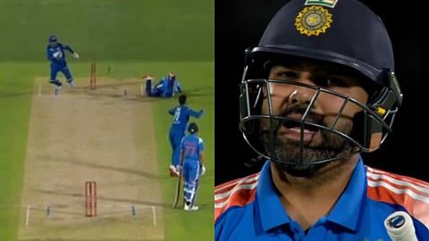 Rohit Sharma was run out in the India vs Afghanistan 1st ODI.