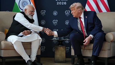 PM Modi-Donald Trump in G 7 Summit
