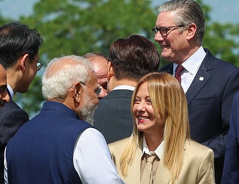 PM Narendra Modi and Georgia Meloni 
