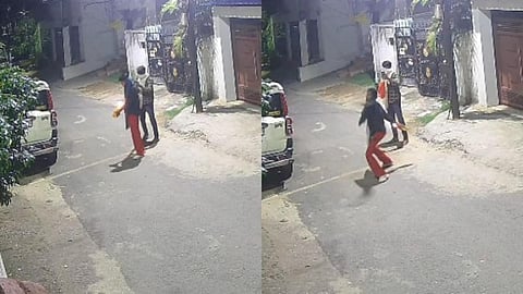 hurling petrol bombs at RSS office 