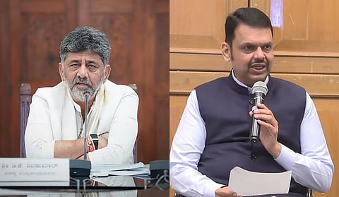 D K Shivakumar, Devendra Fadnavis 