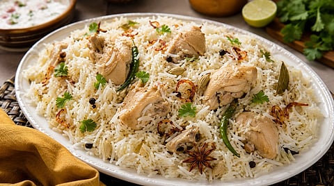 ಚಿಕನ್ ವೈಟ್ ಪಲಾವ್ | Chicken white pulao recipe in Kannada