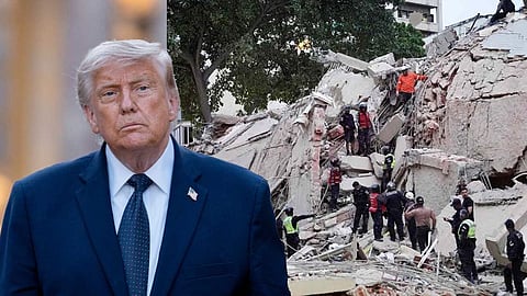 US President Donald Trump offers aid