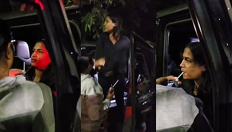 Drunk woman creates ruckus after driving, argues with police in Davangere