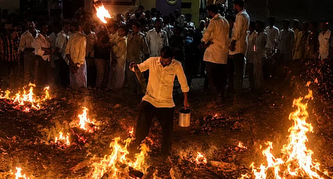 a man died after suffering severe burns during a Muharram fire-walking ritual