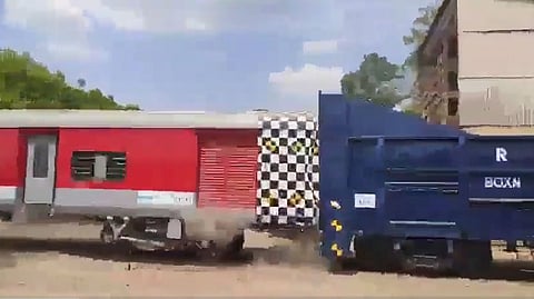 Indian Railways Conducts First Full-Scale Crash Test Of LHB Coaches