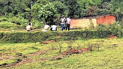 Cultivation attempt by encroachers on forest land inside an area under the Kudremukh 