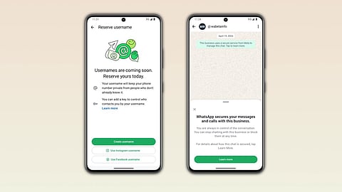 WhatsApp username feature