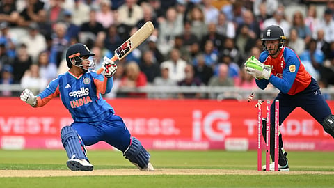 Vaibhav Sooryavanshi gets stumped by Jos Buttler.