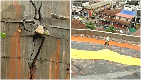Major cracks in retaining wall spark landslide fears in Sringeri