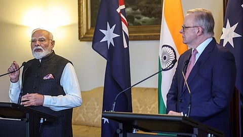 Prime Minister Narendra Modi and Australian Prime Minister Anthony Albanese,