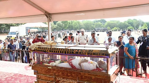 Fans, celebrities pay last tributes to singer S Janaki.