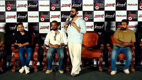 Actor Srimurali apologized in a packed meeting