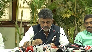 D K Shivakumar in pressmeet 