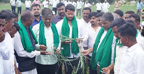 JDS leader Nikhil Kumaraswamy and others at Bagalkote district