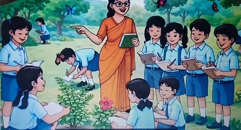 An animation uploaded in the Chendiya government school website 