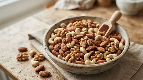 Almonds, walnuts, cashews 
