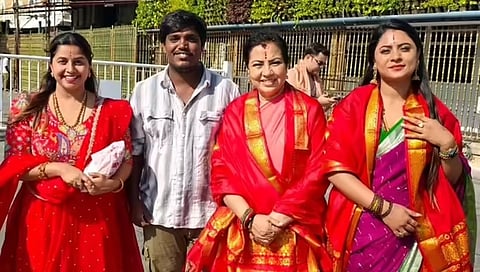 Actress Tara Anuradha, Deepika Das, anchor Anushree visits Tirupati temple