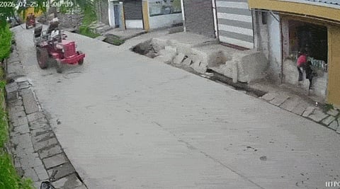 2 Children Seriously Injured After Tractor Carrying Electric Poles Crashes Into Shop