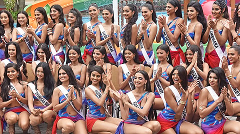 The swimsuit segment followed earlier rounds, including the sashing ceremony, introduction walk, speech round and gala dinner.