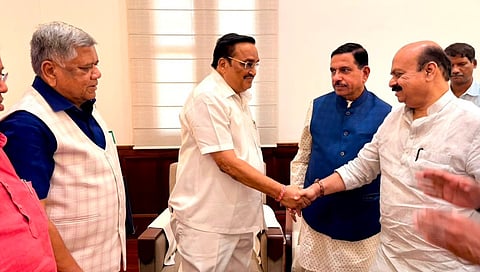  BJP MPs meet Jal Shakti minister CR Patil