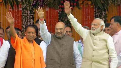 Yogi Adityanth, Amith Shah, Narendra Modi