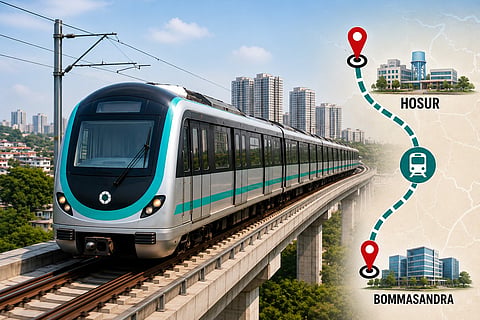 Metro rail link from Hosur to Bommasandra in Karnataka