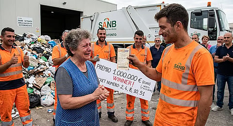 A woman in Italy, who had a winning lottery ticket