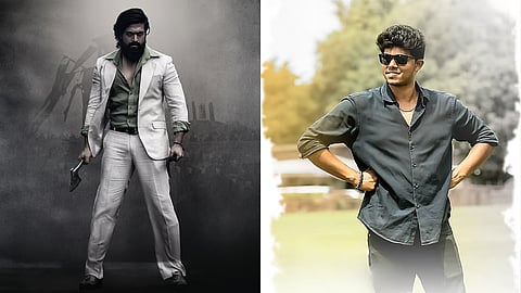 Yash in a poster for KGF and Jason Sanjay