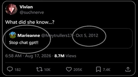 2012 X Post Asking To ‘Stop’ Using ‘ChatGPT’ Goes Viral. Image Source: Meytrullers17/ X