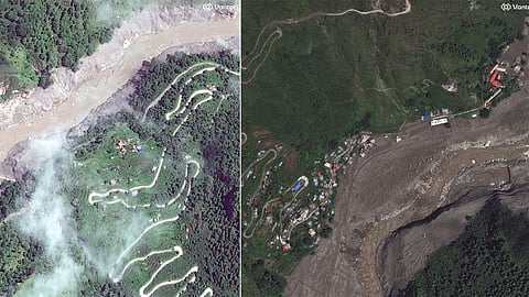 Satellite images reveal how Himalayan flood erased Nepal-China border