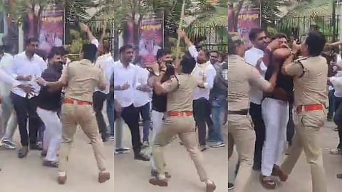  Youth Congress Chief Manjunath 'Manhandles' DCP