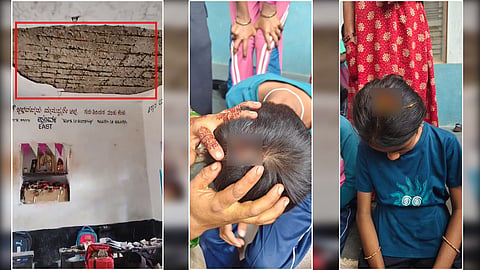 Roof of a govt school collapsed while students were studying