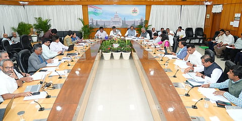 At the State Secretariat in Krishna,Chief Minister DKShivakumar presided over the 68th State High-Level Clearance Committee meeting
