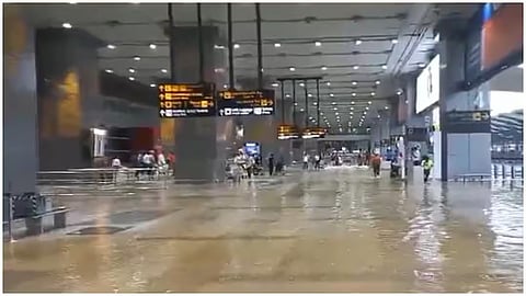  Waterlogging At Indira Gandhi International Airport