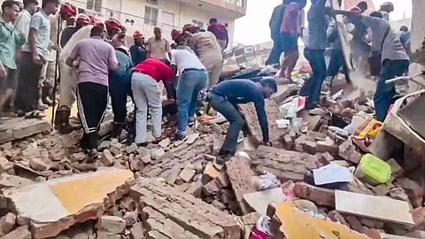 Several Feared Trapped After 6-Storey Building Collapses In Delhi