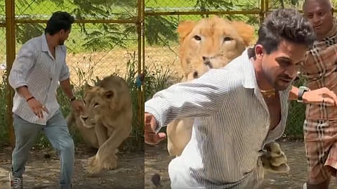 Kiran Raj Clarifies Viral Lion Attack Video