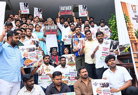 Youth congress protest 