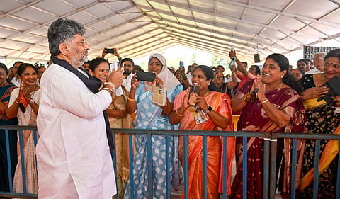 CM D K Shivakumar in Theerthahalli today to discuss about Kasturirangan report 