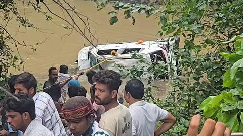 Tragic MP Accident: Car Swept Away in Flooded Drain Near Baglamukhi Temple, 8 Including 7 Pilgrims from Odisha Dead