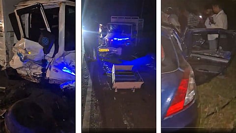 Serial accident near anekadu on Kushalnagar-Madikeri highway