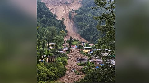 Sikkim’s Rimbi Village Hit By Massive Landslide